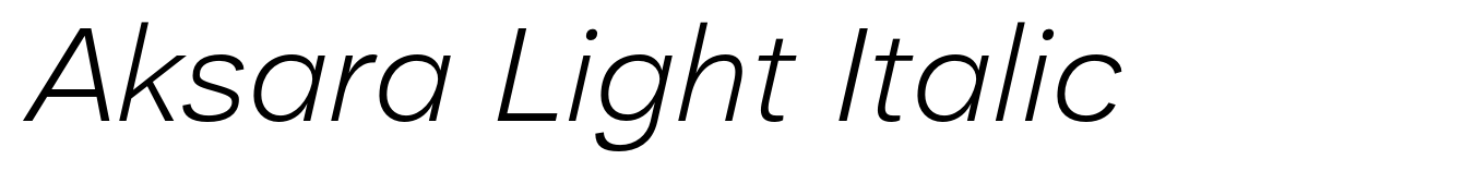 Aksara Light Italic